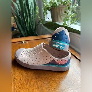 Native Jefferson slip on sneakers with Mountain Design